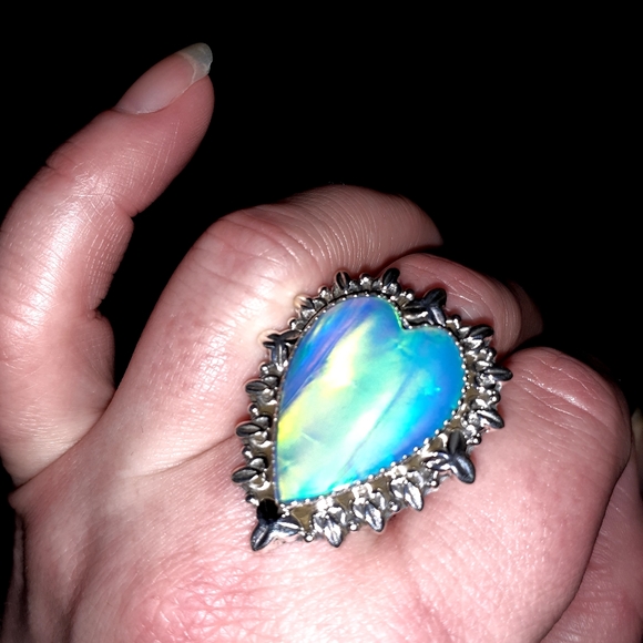 Krush Kandy 925 Sterling Silver Galaxy Opal ring - Picture 2 of 11